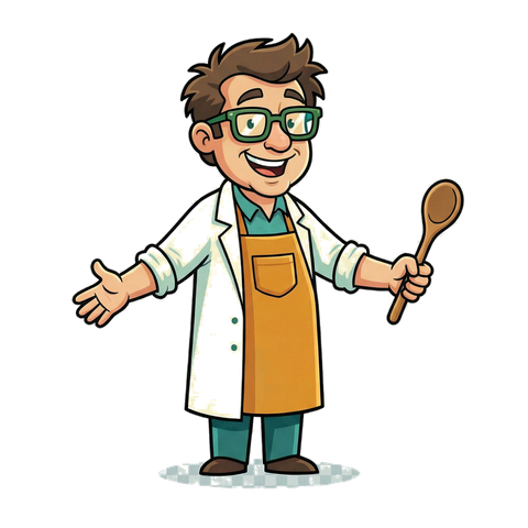 The Pantry Professor welcoming you with open arms and a wooden spoon